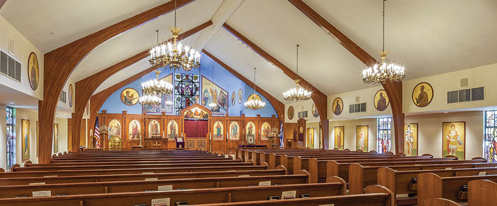 Inside view of St. Katherine Greek Orthodox Church